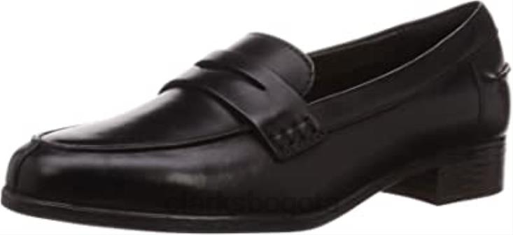 Clarks 0DX8L702 mocasines hamble shiny para mujer clarks negros mujer cuero negro