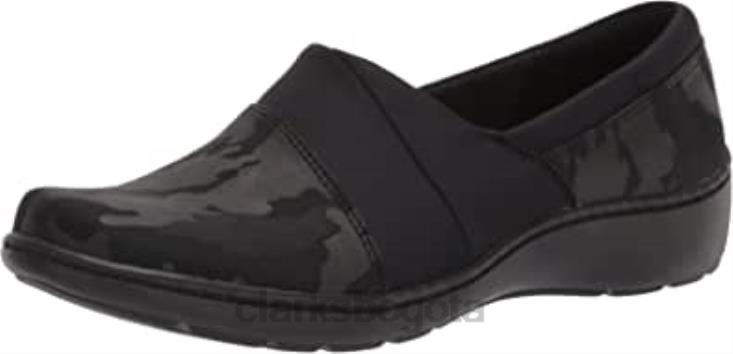 Clarks 0DX8L957 mocasines clarks cora heather para mujer interés negro mujer interés negro