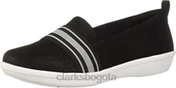 Clarks 0DX8L972 mocasines clarks ayla sloane de nobuk sintético negro para mujer mujer nubuck sintético negro