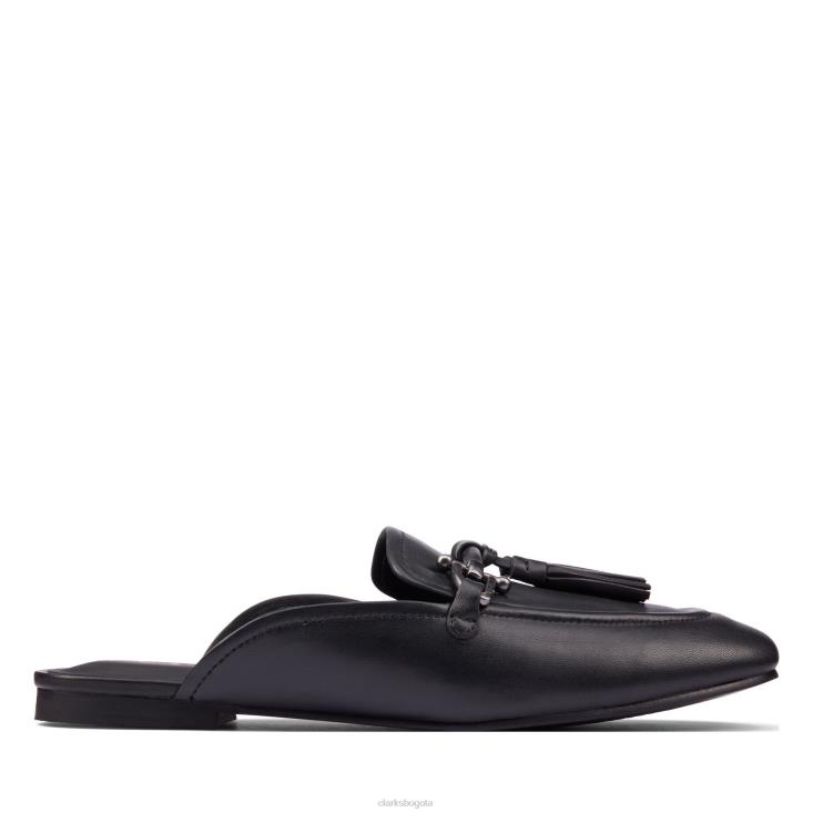 Clarks 0DX8L3313 Adornos clarks de cuero negro puro 2 mujer cuero negro