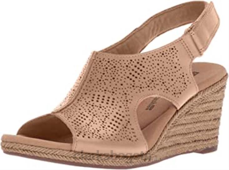 Clarks 0DX8L1373 mujer lafley rosen plataforma clarks arena cuero mujer cuero arena