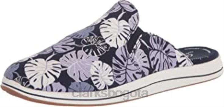 Clarks 0DX8L1975 Mule Breeze Shore para mujer Clarks Lavender Combi Canvas mujer lienzo combinado lavanda
