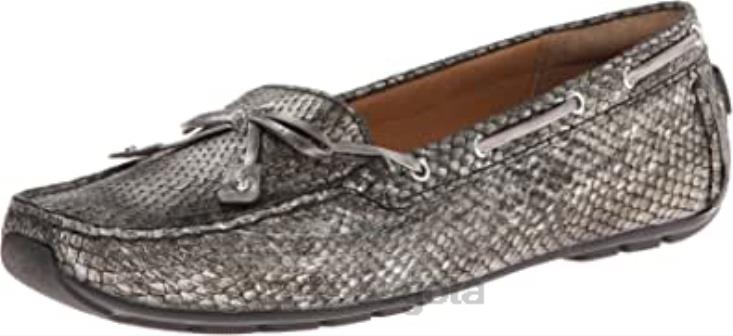 Clarks 0DX8L2629 Dunbar Racer Clarks cuero metalizado peltre para mujer mujer cuero metalizado peltre