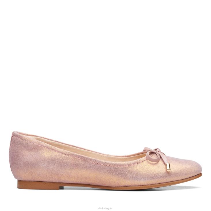 Clarks 0DX8L3143 Grace Lily Clarks rosa metálico. mujer rosa metalico