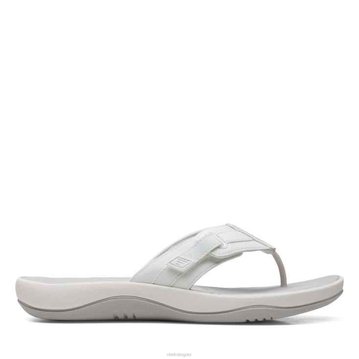 Clarks 0DX8L3398 Clarks sintéticos Sunmaze Daisy blanco. mujer sintético blanco