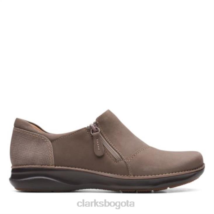 Clarks 0DX8L3897 clarks taupe nubuck appley zip mujer nubuck topo