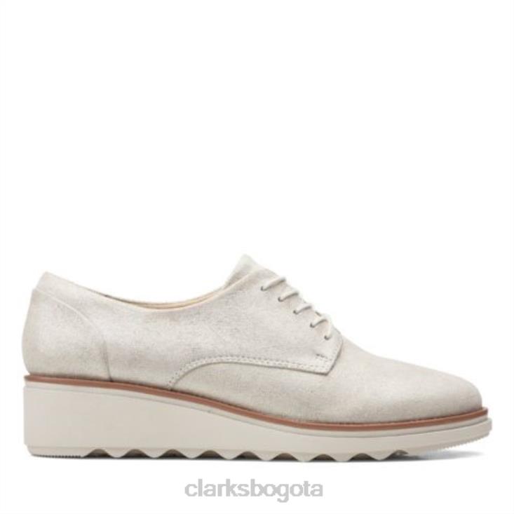 Clarks 0DX8L3910 sharon noel clarks plateados metálicos mujer plata metalizada