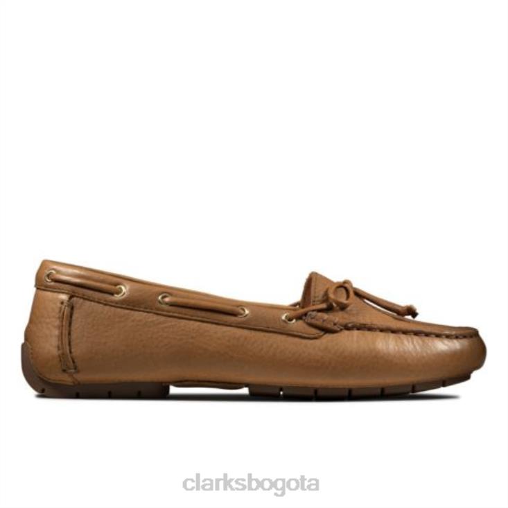 Clarks 0DX8L4031 c mocc barco clarks cuero bronceado mujer cuero marrón