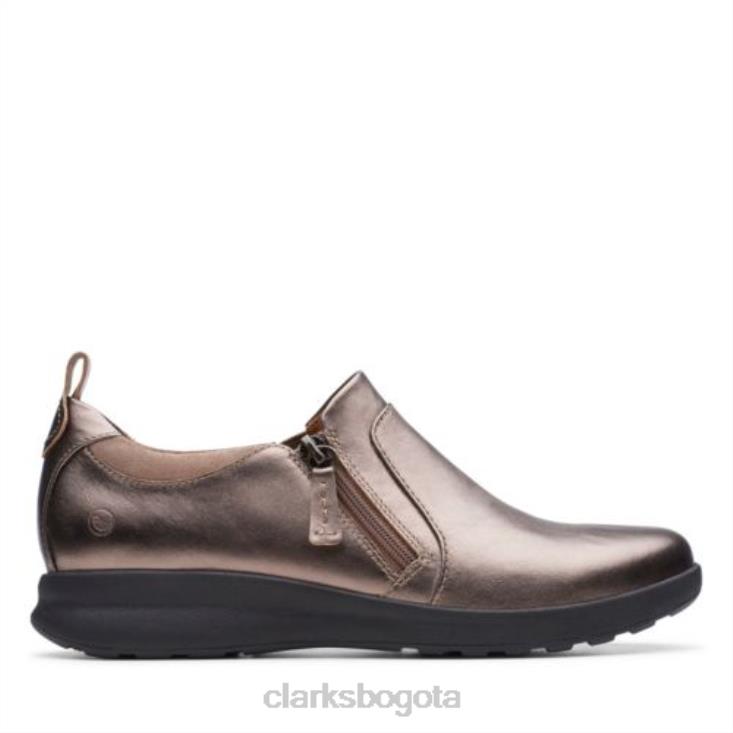 Clarks 0DX8L4034 clarks un adorn zip pebble metalizado mujer guijarro metálico