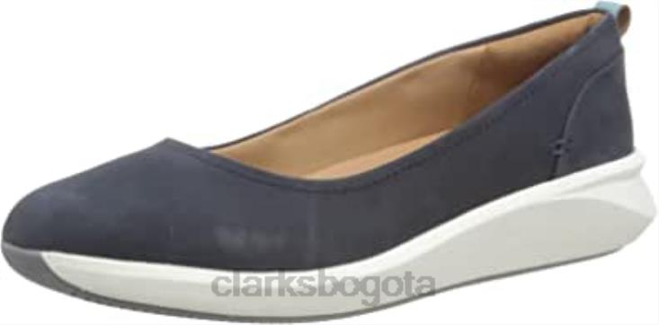 Clarks 0DX8L793 Mule clarks un rio vibe de nubuck azul marino para mujer mujer nubuck azul marino