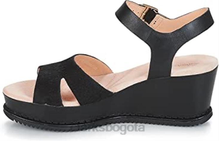 Clarks 0DX8L1232 Sandalias Clarks Akilah Eden de mujer en color negro mujer cuero negro