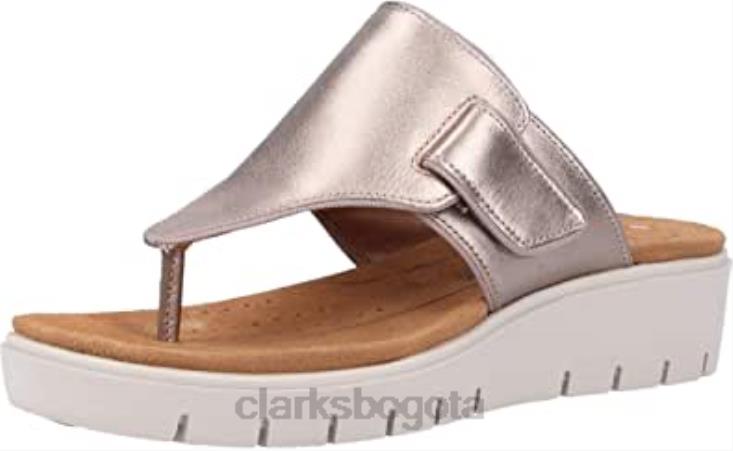 Clarks 0DX8L1578 Sandalias Clarks Un Karely Dew con tira trasera para mujer en dorado metalizado mujer oro metalizado oro