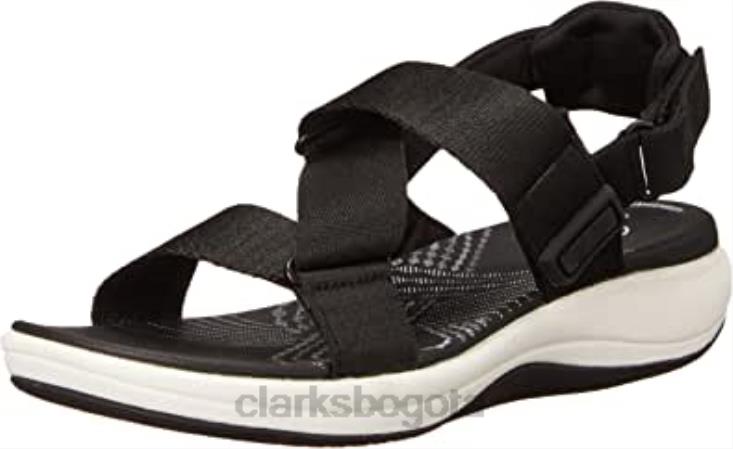 Clarks 0DX8L1596 Sandalia plana mira sun mujer textil negra clarks mujer
