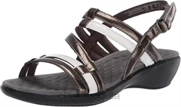 Clarks 0DX8L1724 peltre metalizado blanco sintético sonar pioneer sonar pioneer sandalia clarks mujer peltre metalizado blanco sintético