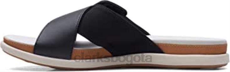 Clarks 0DX8L1859 Sandalia clarks eliza april slide de mujer sintética negra mujer negro sintético