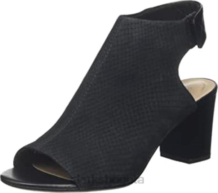 Clarks 0DX8L2549 sandalias con tira trasera deva bell para mujer clarks negro mujer nubuck negro nubuck negro