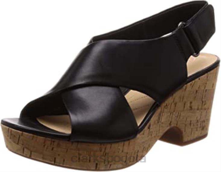 Clarks 0DX8L2692 sandalias con tira al tobillo negras 261413944 para mujer clarks mujer