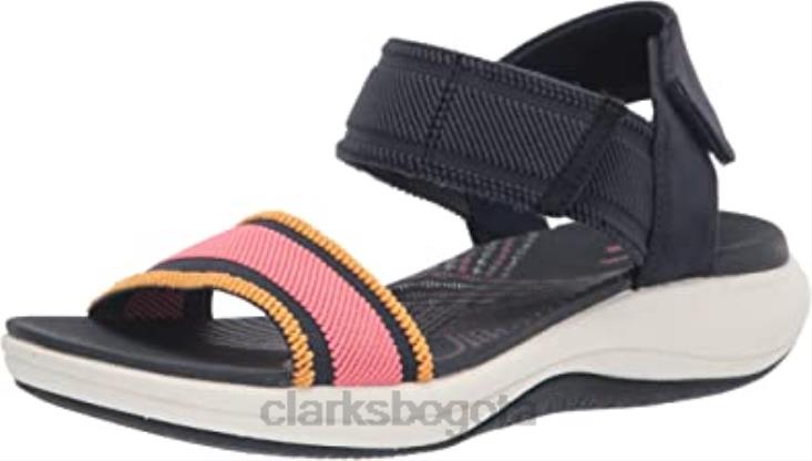 Clarks 0DX8L2891 Sandalia clarks mira sea combi textil azul marino para mujer mujer textil combinado azul marino