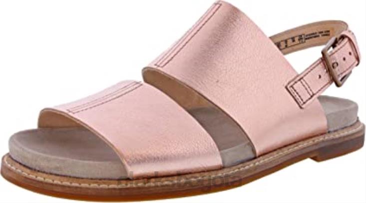 Clarks 0DX8L2943 sandalia corsio para mujer de piel color oro rosa clarks cuero color oro rosa mujer cuero de oro rosa