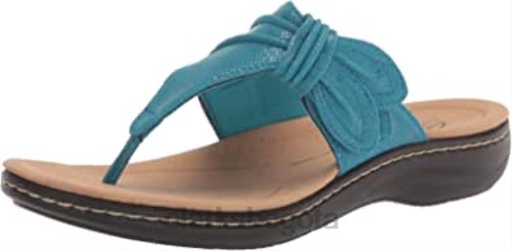 Clarks 0DX8L314 Clarks mujer laurieann rae sandalia plana turquesa textil mujer