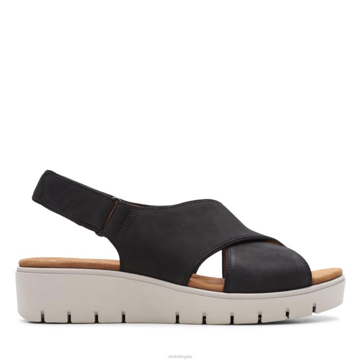 Clarks 0DX8L3365 un karely sun clarks nobuk negro mujer nubuck negro