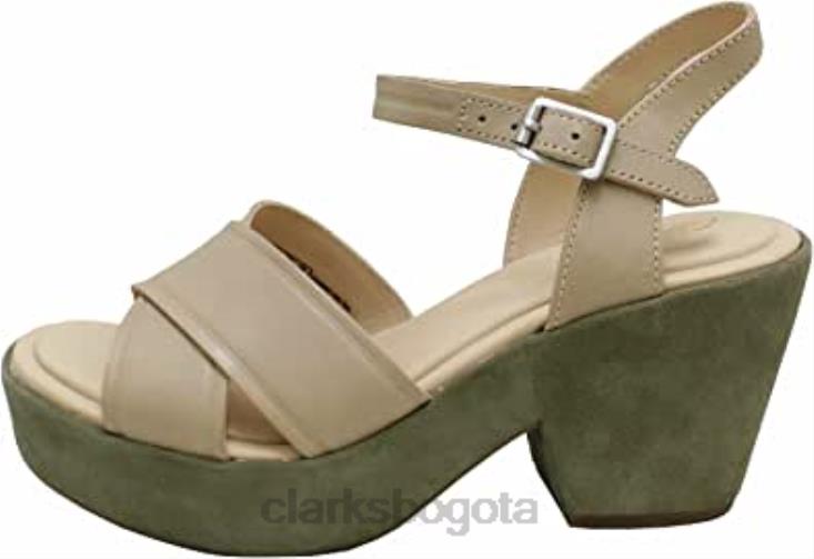 Clarks 0DX8L341 sandalias de tacón de mujer con correa maritsa70 clarks taupe combi mujer combinación color topo