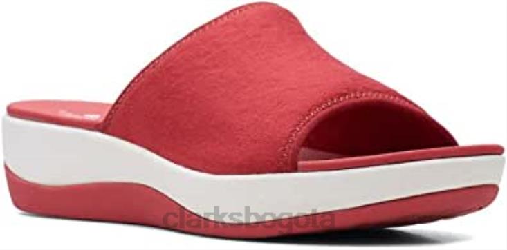 Clarks 0DX8L44 sandalias clarks arla nora de textil rojo para mujer mujer textil rojo