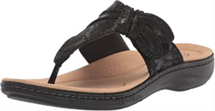 Clarks 0DX8L469 sandalia plana laurieann rae mujer clarks negro mujer