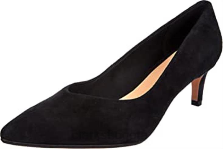 Clarks 0DX8L1480 Zapatos de tacón cerrados Clarks Laina 55 Court para mujer en negro mujer negro