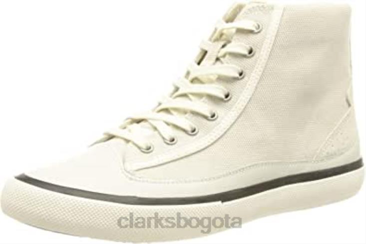 Clarks 0DX8L1606 Zapatilla Aceley Hi para mujer de lona blanca clarks mujer lienzo blanco