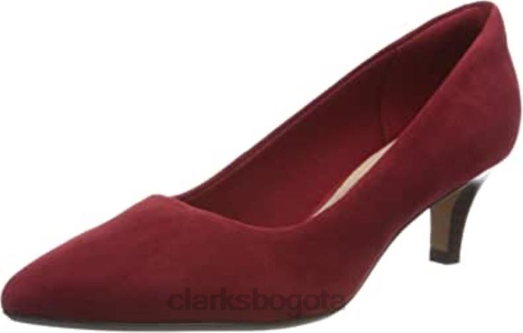 Clarks 0DX8L1840 zapatos de tacón clarks linvale jerica de ante rojo oscuro rojo ante rojo oscuro mujer