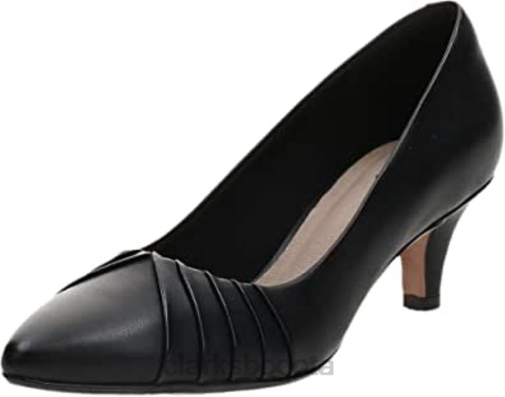 Clarks 0DX8L2238 Zapatos de salón Linvale Crown para mujer de piel negra clarks mujer cuero negro
