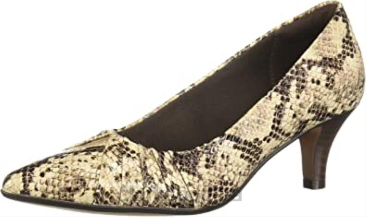 Clarks 0DX8L2986 Zapatos de tacón Clarks mujer Linvale Crown taupe serpiente sintético mujer serpiente taupe sintética