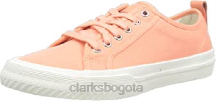 Clarks 0DX8L306 Zapatilla clarks roxby lace de mujer coral canvas mujer lona coralina