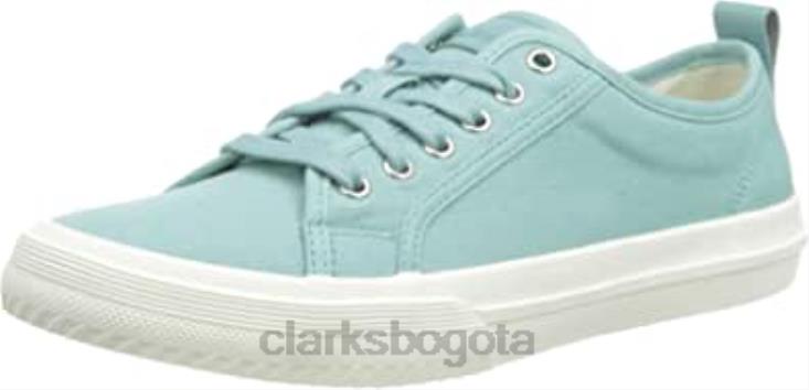 Clarks 0DX8L372 Zapatilla Roxby Lace Mujer Lona Turquesa clarks mujer lienzo turquesa