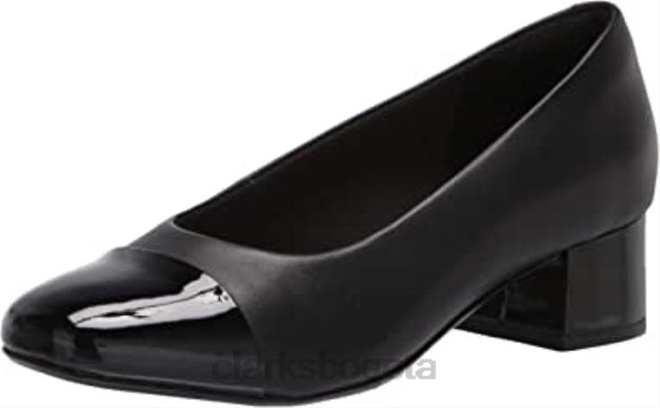 Clarks 0DX8L494 salón marilyn sara mujer piel sintética negro combi clarks mujer combi sintetico cuero negro