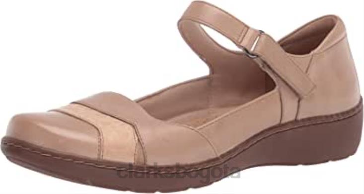 Clarks 0DX8L2276 mary jane planas clarks cora abby combi mujer piel sintetica arena mujer combi sintética cuero arena