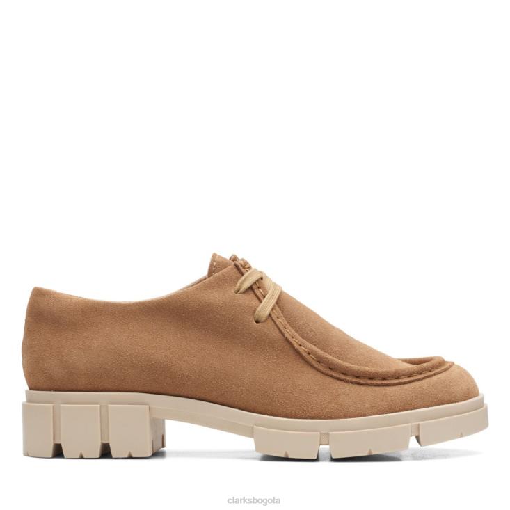 Clarks 0DX8L5143 teala wally ante tostado claro clarks ante tostado claro mujer gamuza color canela claro
