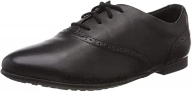 Clarks 0DX8L231 jules walk derbys clarks para niña negros niños cuero negro
