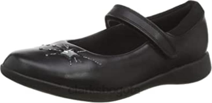 Clarks 0DX8L531 sandalias con puntera cerrada para niña clarks etch spark k negro niños cuero negro cuero negro