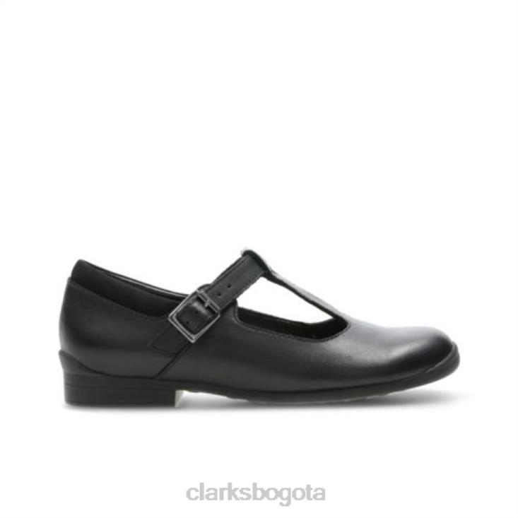 Clarks 0DX8L4632 clarks de cuero negro jamie sky inf g fit niños cuero negro