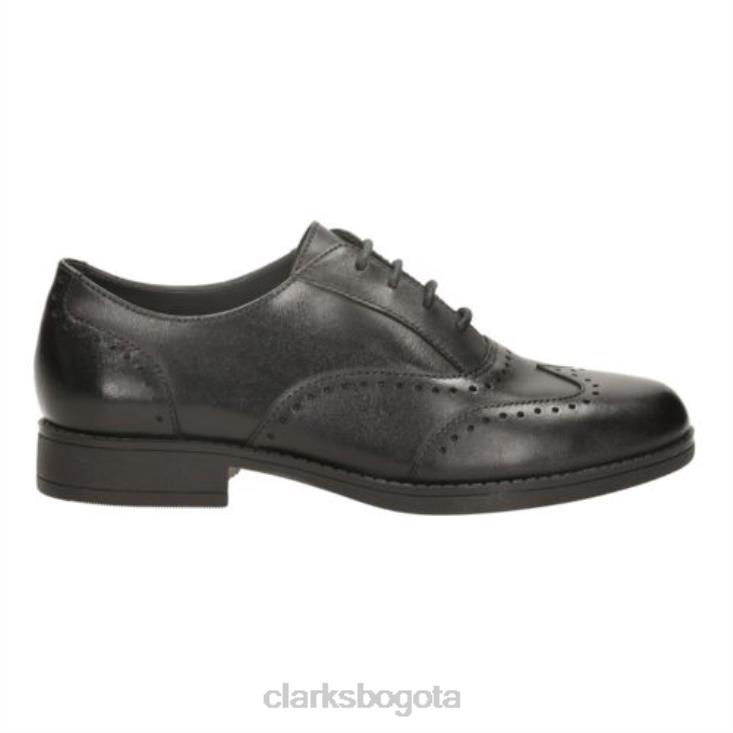 Clarks 0DX8L4670 sami fizz jnr h fit clarks negros niños negro