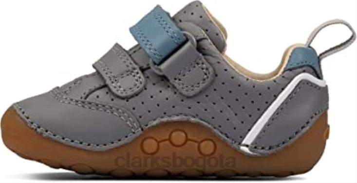 Clarks 0DX8L2903 ti ny sky zapatos de cuero para niños pequeños clarks grises niños
