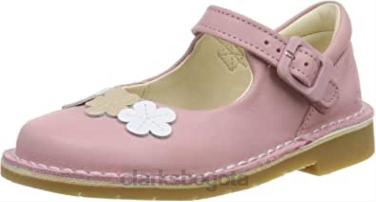 Clarks 0DX8L321 Zapatos clarks comet gem de cuero para niño rosa polvoriento niños