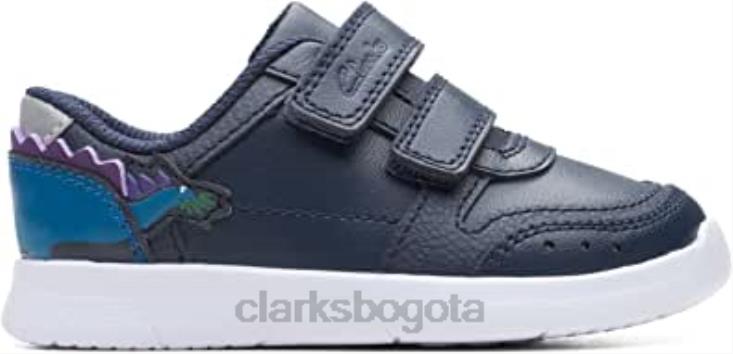 Clarks 0DX8L906 zapatos clarks ath steggy de cuero para niño azul marino niños