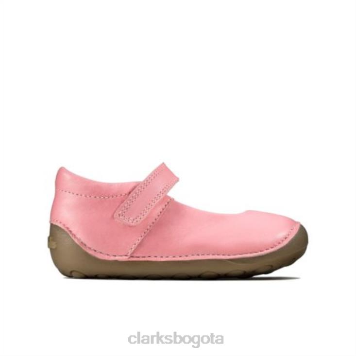 Clarks 0DX8L4608 Clarks de cuero rosa ti ny mist fst g fit niños cuero rosa