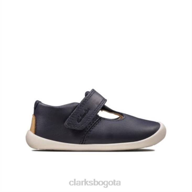 Clarks 0DX8L4610 clarks roamer go fst g fit cuero azul marino niños cuero azul marino