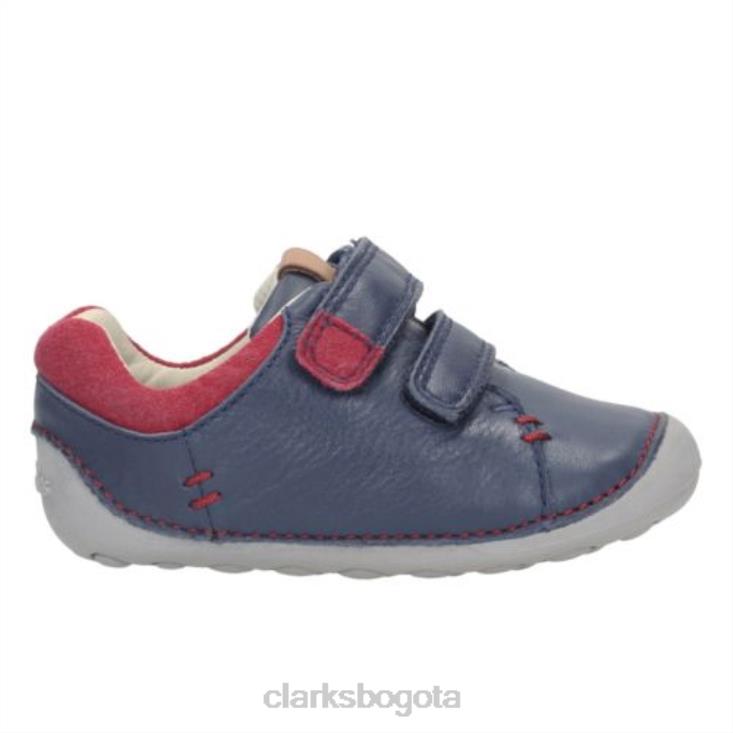 Clarks 0DX8L4831 ti ny toby fst g fit clarks cuero azul marino niños cuero azul marino