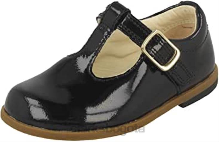 Clarks 0DX8L698 Clarks Drew Shine zapatos de cuero para niños pequeños negro negro niños negro