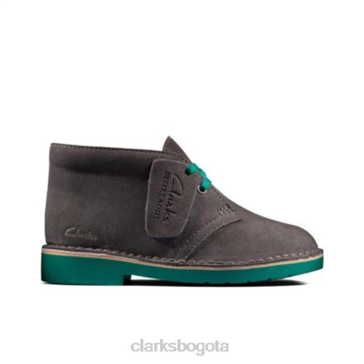 Clarks 0DX8L4795 clarks desert boot2 jnr g fit gris oscuro niños gris oscuro